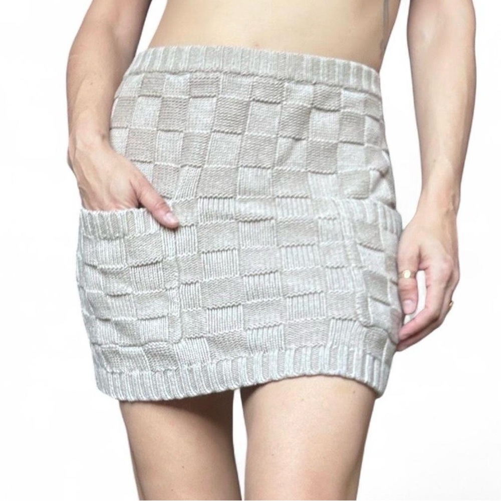 Staud knit mini skirt